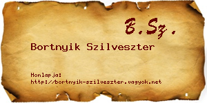 Bortnyik Szilveszter névjegykártya