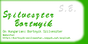 szilveszter bortnyik business card